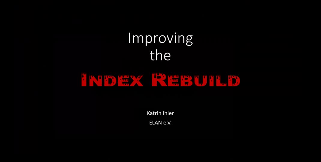 Thumbnail of Improving the Index Rebuild