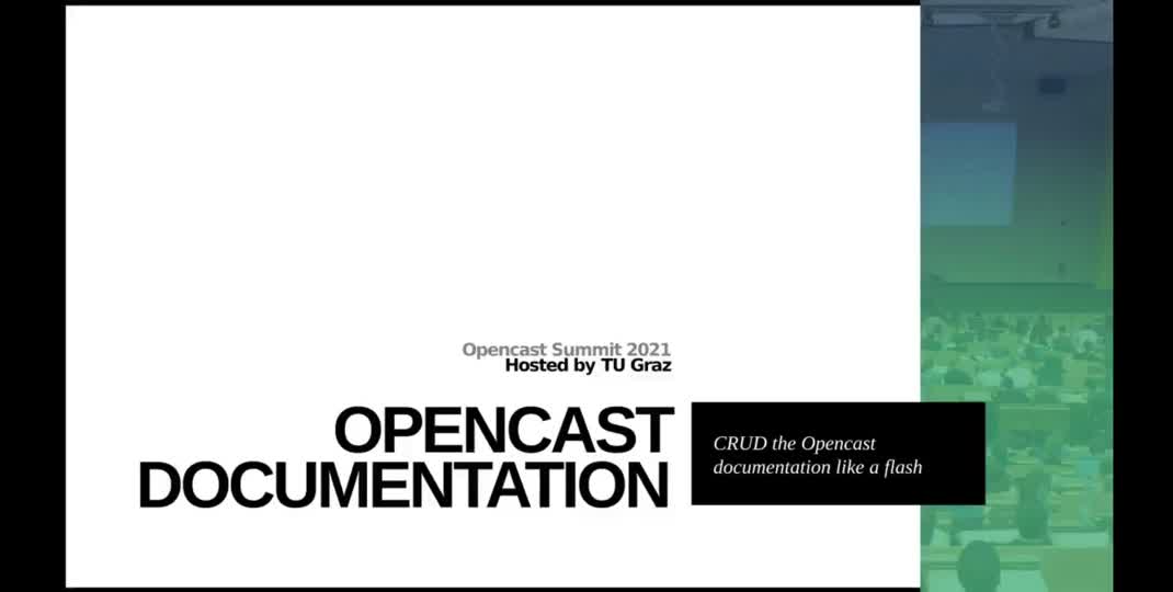 Thumbnail of CRUD the Opencast Documentation like a flash