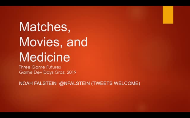Thumbnail of Matches, Movies, and Medicine: Three Game Futures
