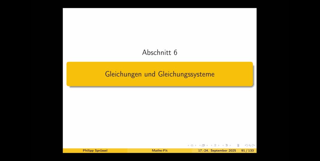 Thumbnail of # 5 - Gleichungen und Gleichungssysteme