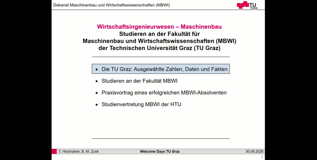 Thumbnail of Welcome Days 2026 - Day 2 - Maschinenbau / Wirtschaftsingenieurwesen-Maschinenbau