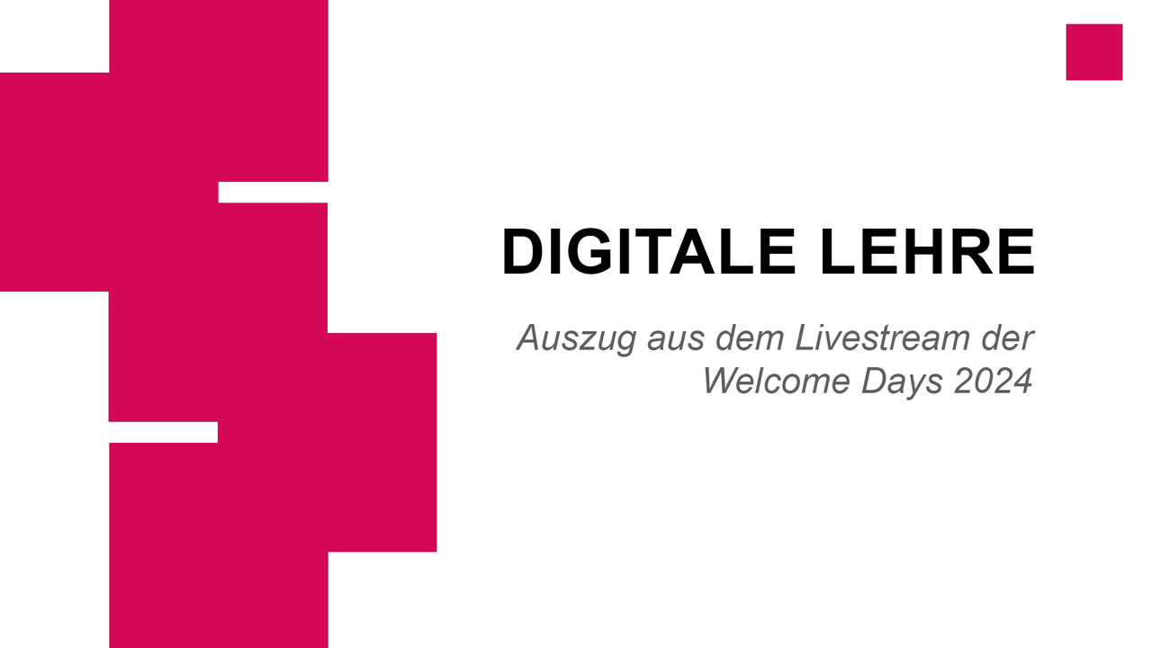 Thumbnail of Welcome Days - Digitale Lehre