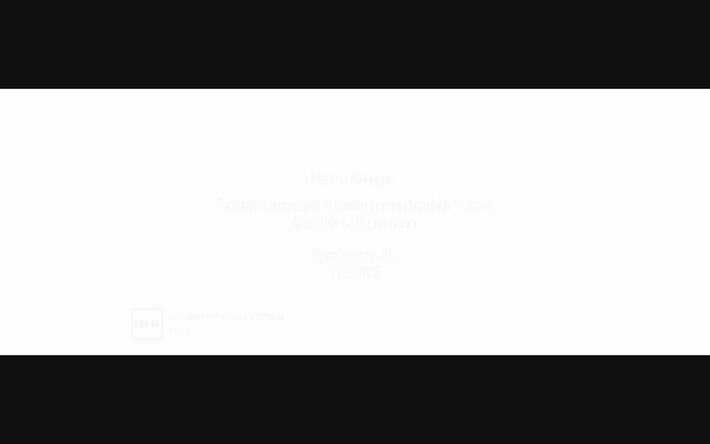 Thumbnail of #24 Synthetic Corporeality in Contemporary Digital Art Practice: Artist Talk & VR Experience