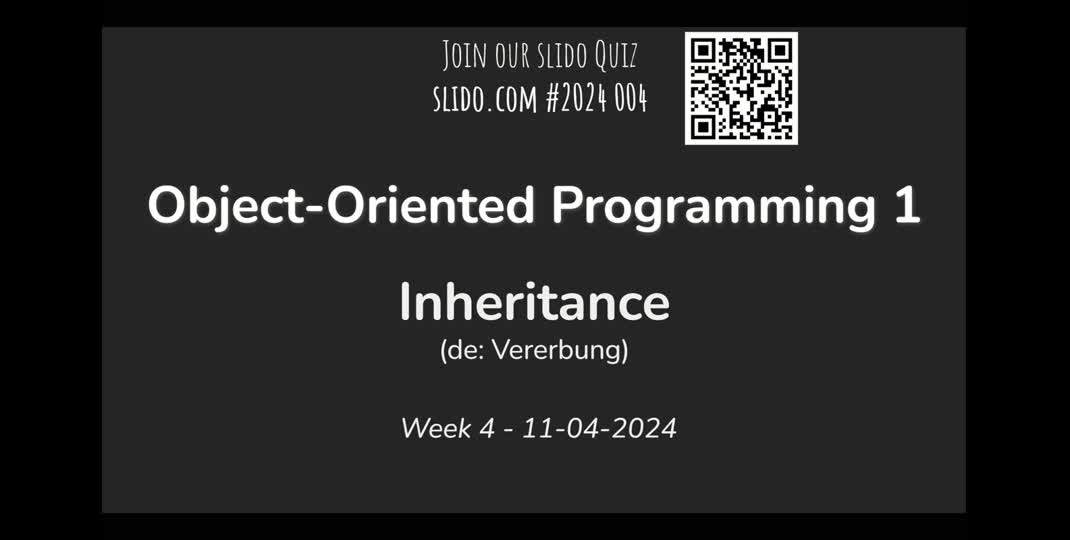 Thumbnail of OOP1 Lecture 4 - Inheritance