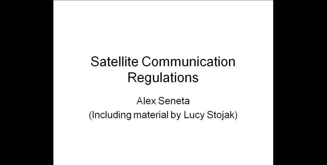 Thumbnail of Satellite communication regulation
