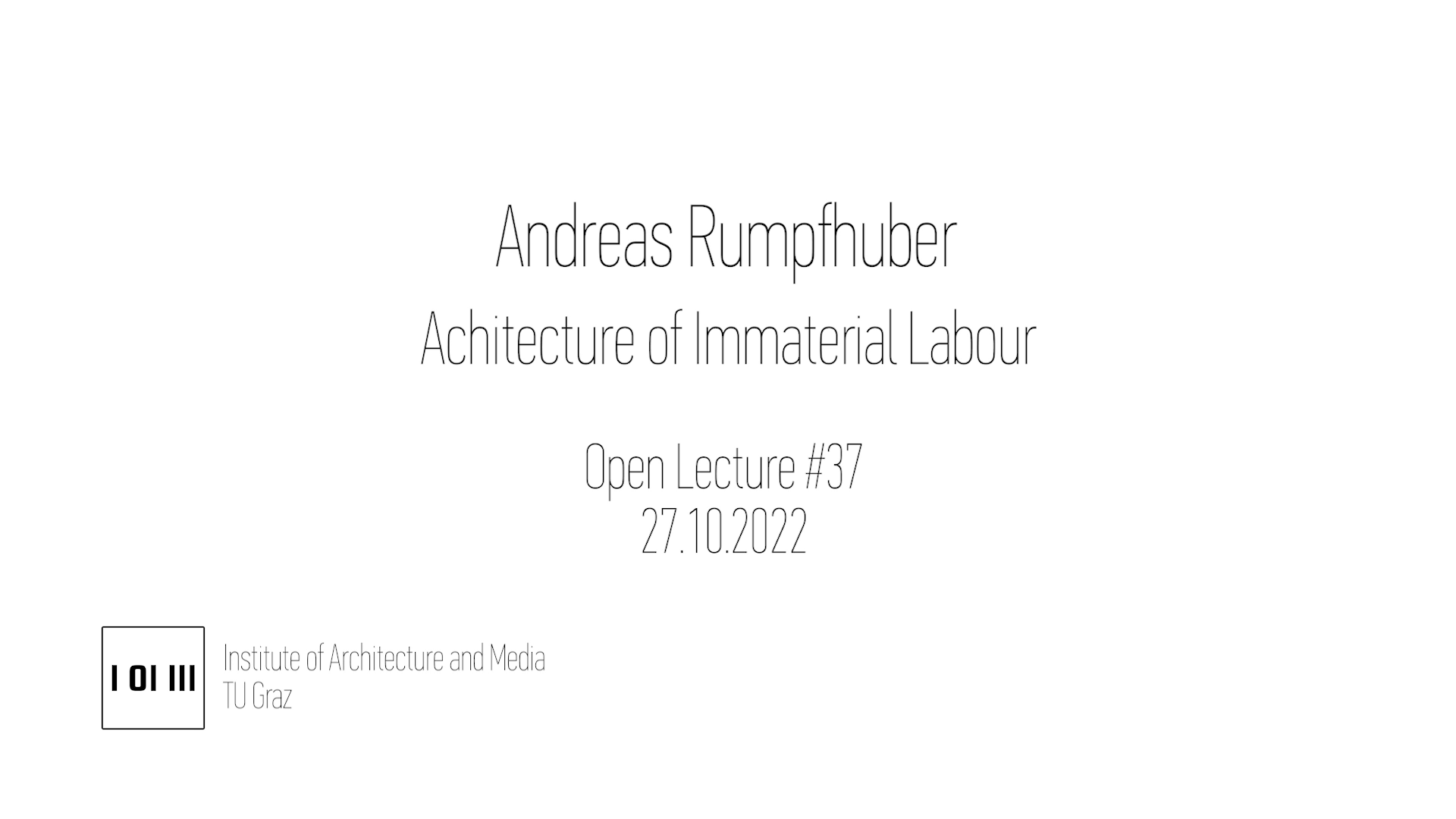 Thumbnail of Architecture of Immaterial Labour