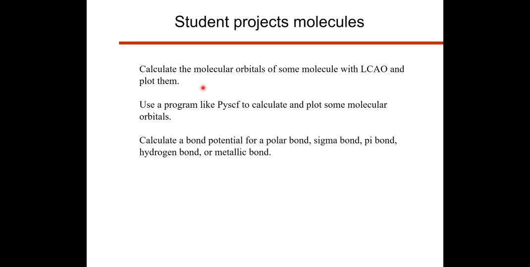 Thumbnail of Student projects: molecules