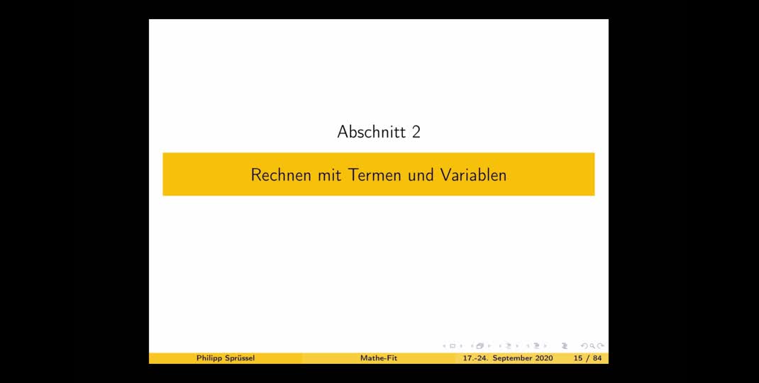 Thumbnail of #2 Rechnen mit Termen und Variablen, Elementare Funktionen