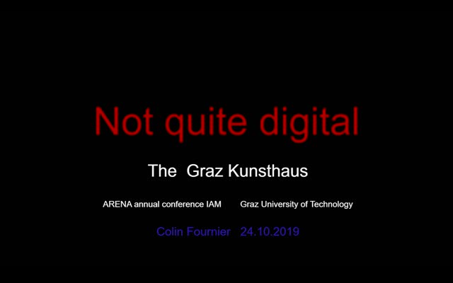 Thumbnail of Keynote #2: Digital Design, innovation and the Graz Kunsthaus