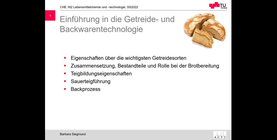 Thumbnail of CHE162 Getreide und Backwarentechnologie Teil 1