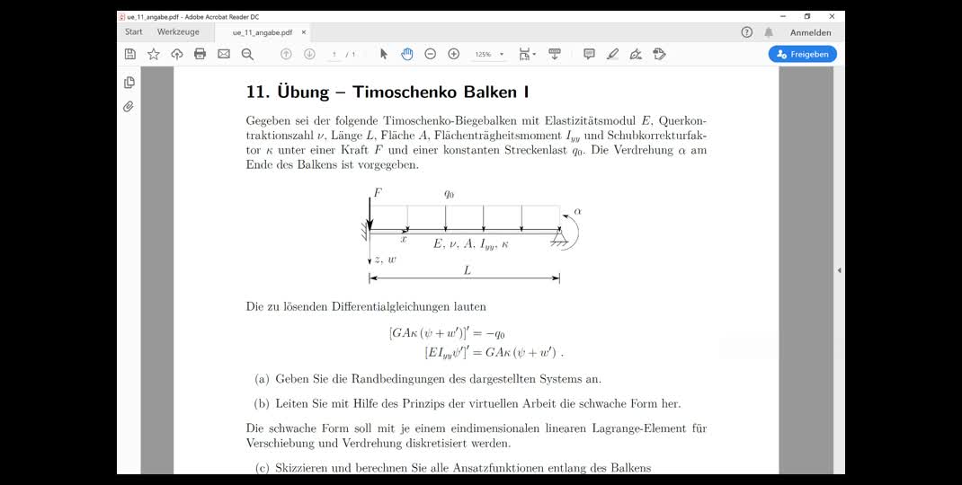 Thumbnail of 11. Übung - Timoschenko I