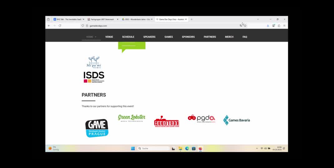 Thumbnail of Game Dev Days Graz 2025 (Pt.1)