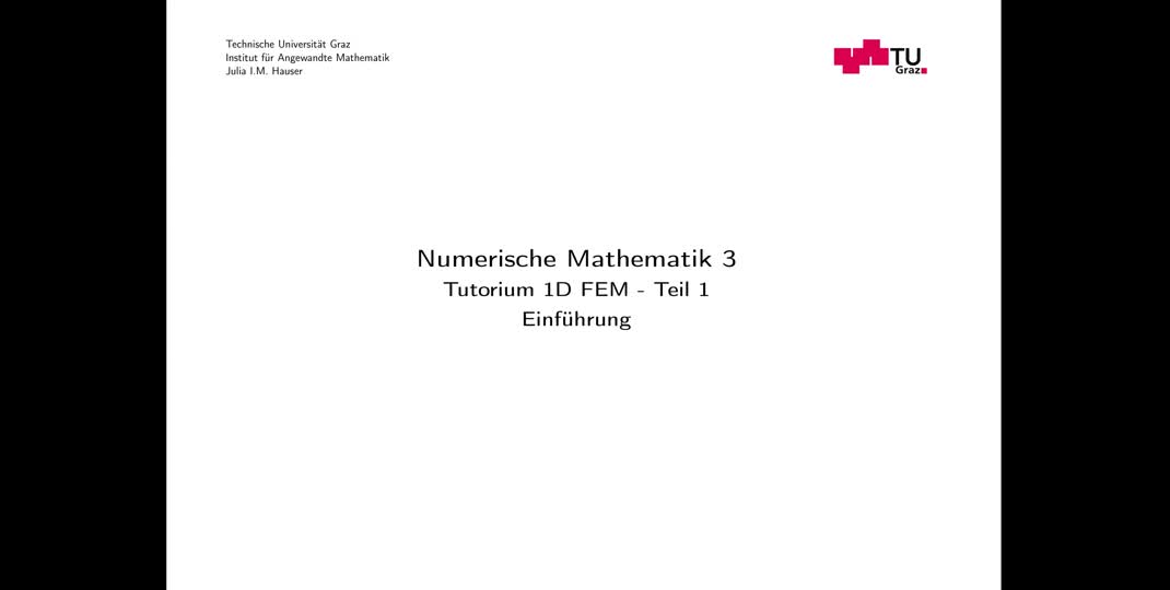 Thumbnail of Einführung - Tutorium 1D FEM