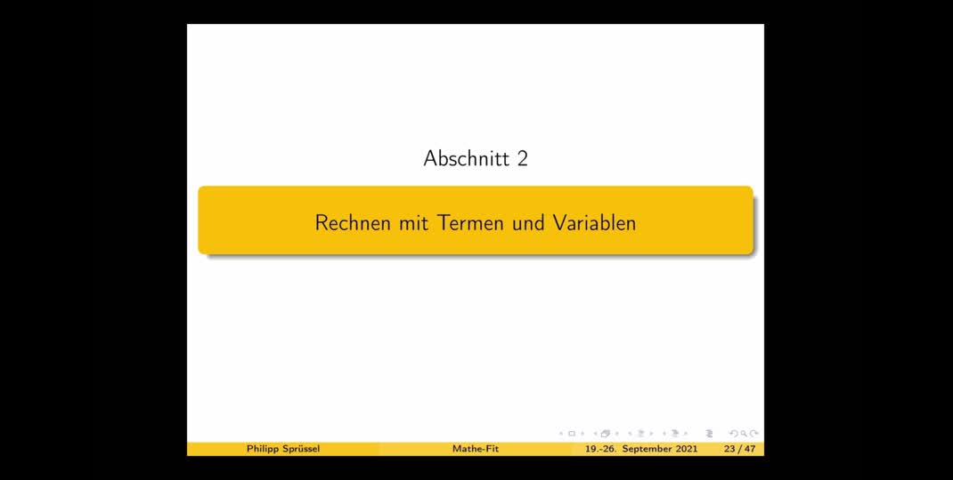 Thumbnail of #2 - Rechnen mit Termen und Variablen, Elementare Funktionen (Teil 1)