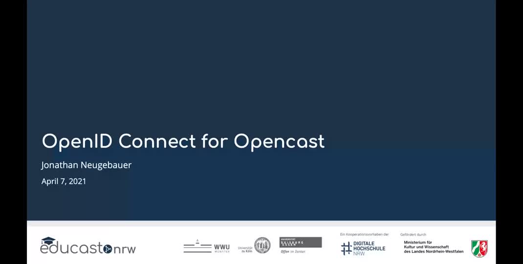 Thumbnail of OpenID Connect for Opencast