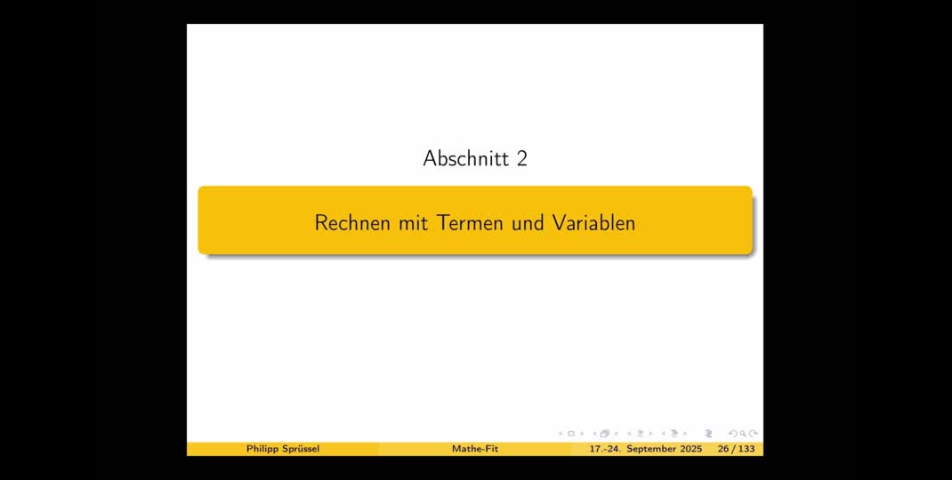 Thumbnail of # 2 - Rechnen mit Termen und Variablen, Elementare Funktionen (Teil 1)