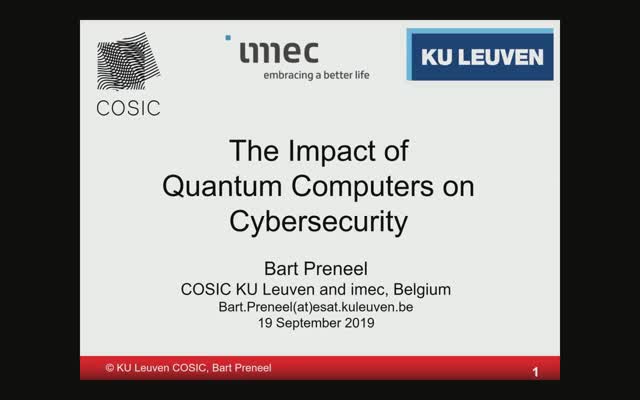 Thumbnail of The Impact of Quantum Computers on Cybersecurity