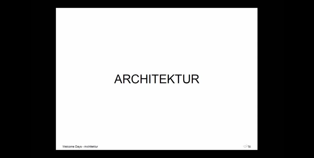 Thumbnail of Welcome Days 2026 - Day 2 - Architektur