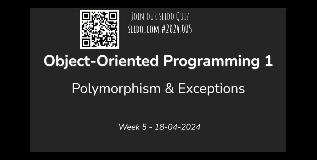 Thumbnail of OOP1 Lecture 5 - Exceptions