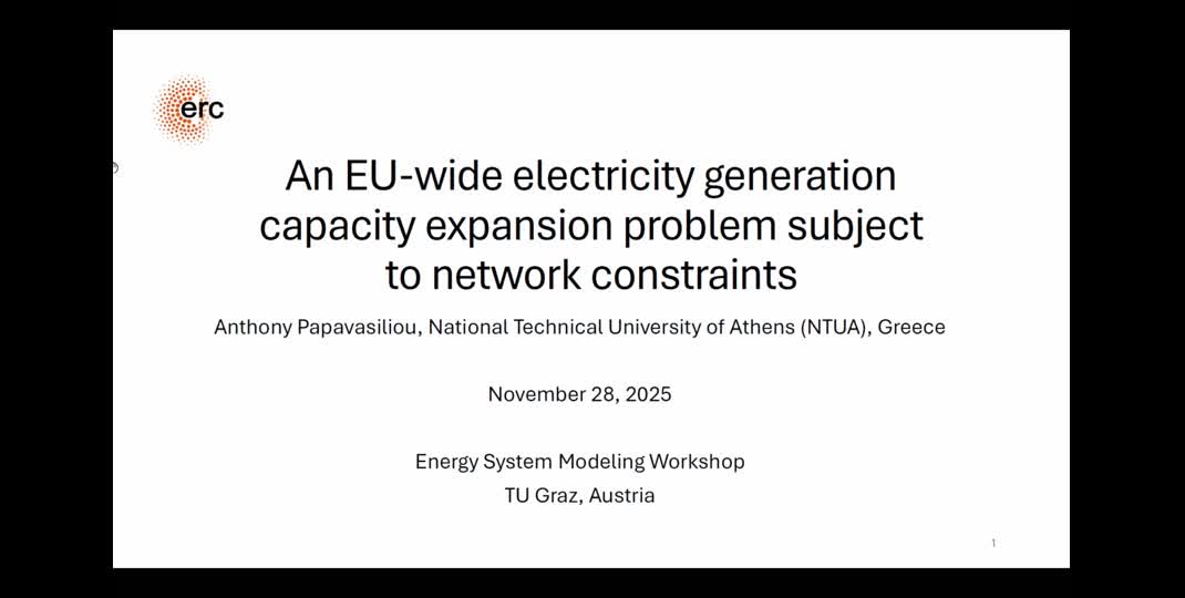 Thumbnail of An EU-wide electricity generation capacity expansion problem subject to network constraints