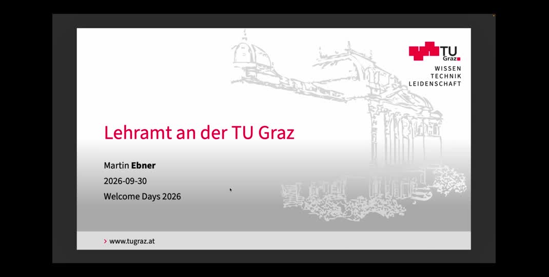 Thumbnail of Welcome Days 2026 - Day 2 - Lehramt - Unterrichtsfach Darstellende Geometrie / Informatik und Digitale Bildung