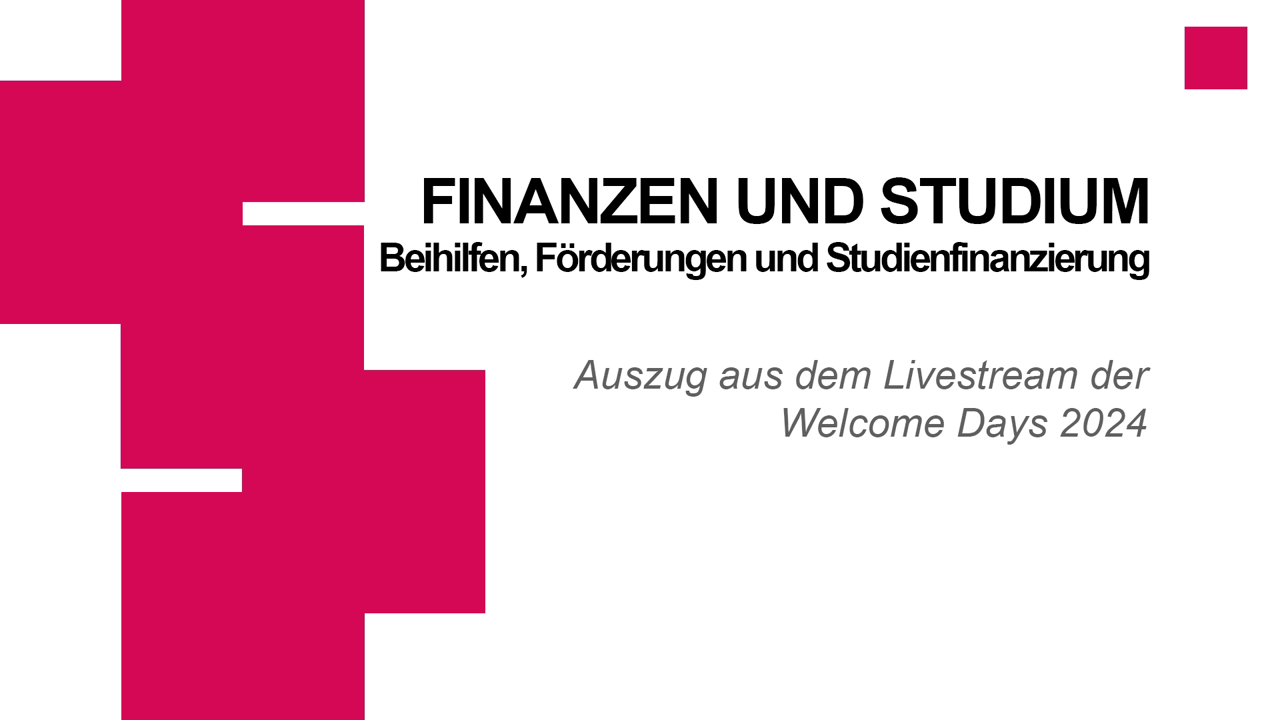 Thumbnail of Welcome Days - Finanzen und Studium