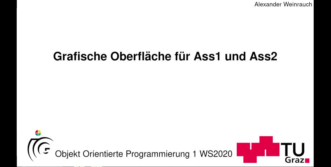 Thumbnail of Tutorial 5 Grafische Oberfläche für Ass1 und Ass2