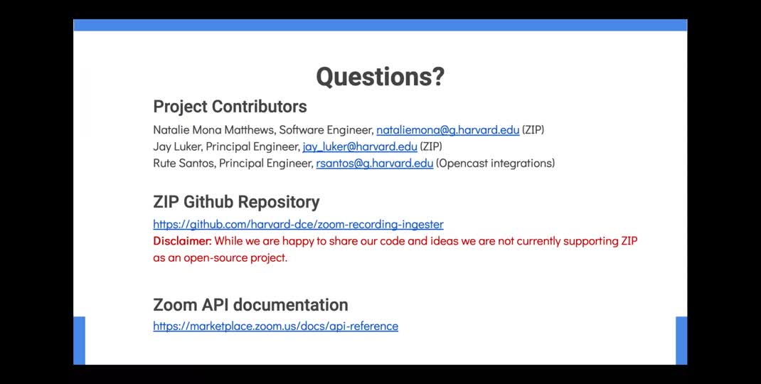 Thumbnail of Opencast and Zoom: An Integration