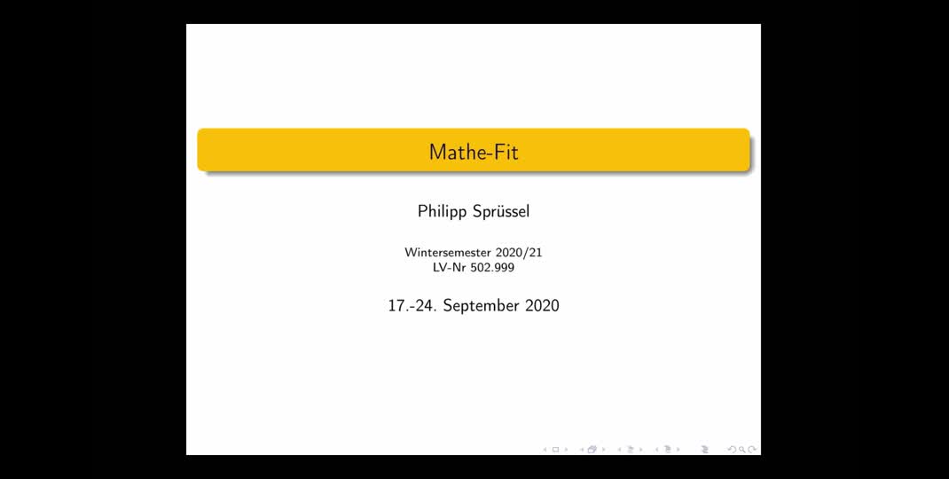 Thumbnail of #1 Einführung, Mathematische Argumentation, Mengen
