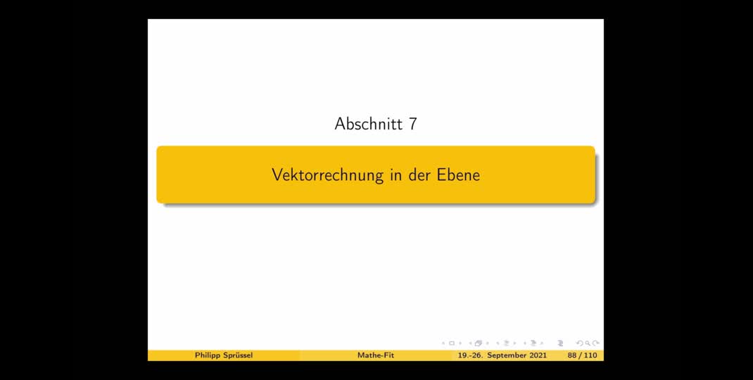 Thumbnail of #6 - Vektorrechnung in der Ebene