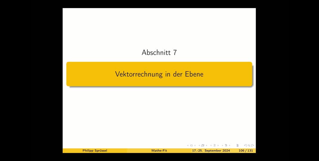 Thumbnail of # 06 - Vektorrechnung in der Ebene