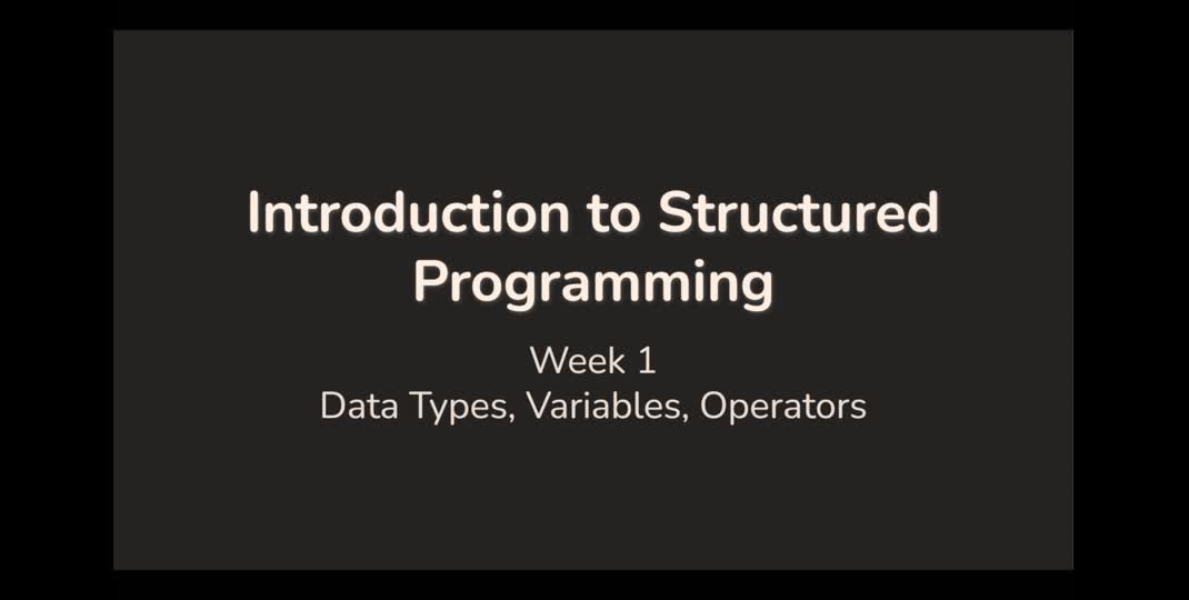 Thumbnail of ISP - Lecture 01 - Data Types, Variables, Operators