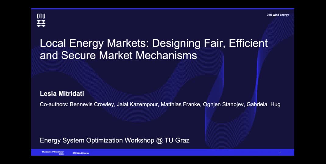 Thumbnail of Local Energy Markets: Designing Fair, Efficient and Secure Market Mechanisms