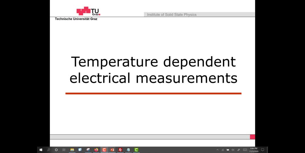 Thumbnail of Temperature dependent electrical measurements