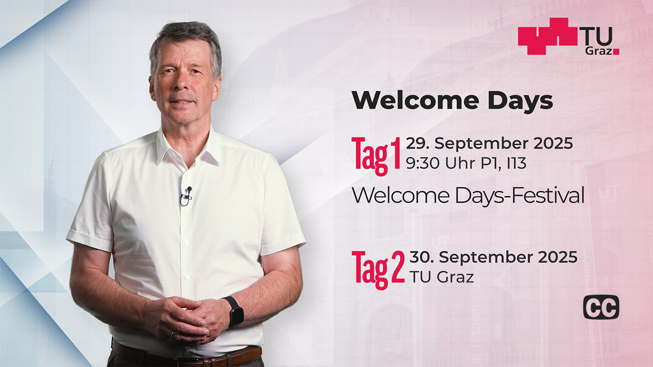 Thumbnail of TU Graz Welcome Days 2025: Begrüßung durch den Rektor