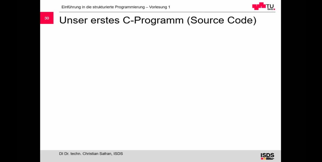 Thumbnail of Unser erstes C-Programm